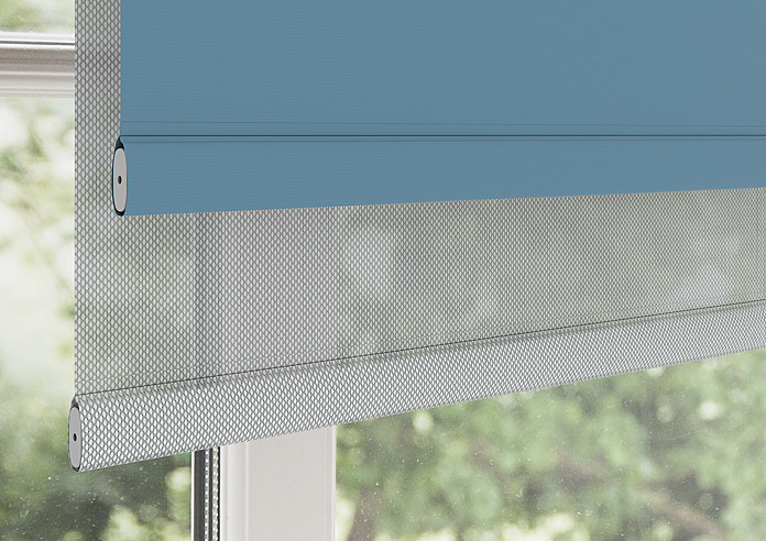 Rimini (Blackout), Bluebell & Optima Tide - Double Roller Blind - Image 4